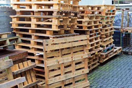 Low-carbon vans parked at a depot ready for collection routes